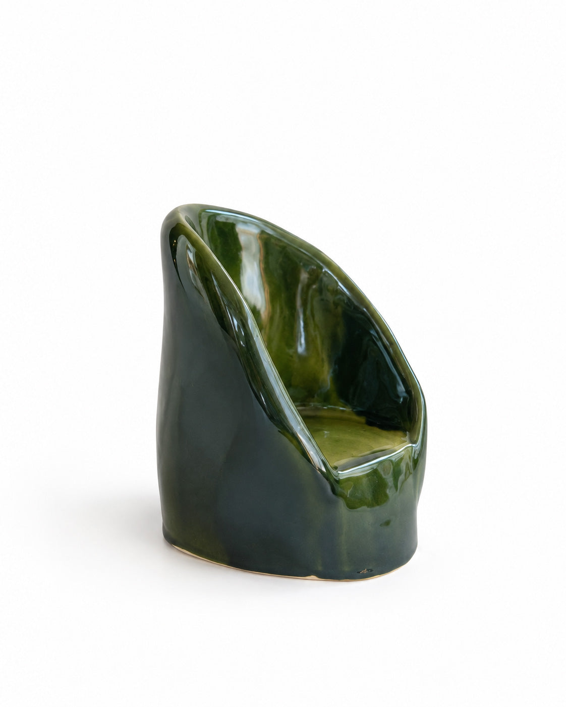 Green glazed porcelain cooler for the CALASSI AYA · Grenache Bouquet vessel